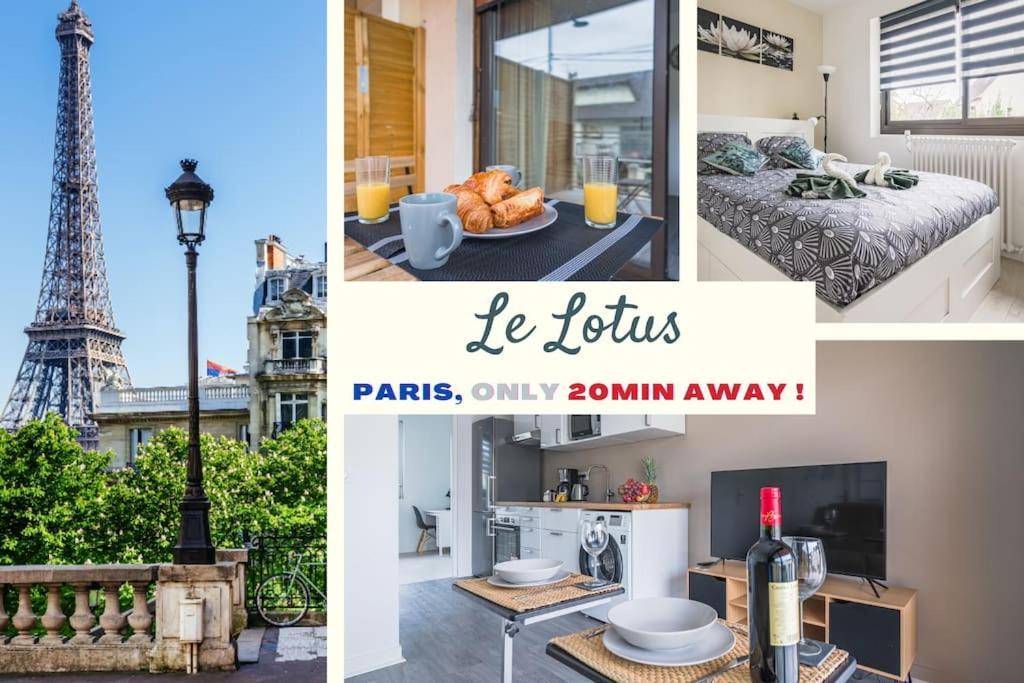 Le Lotus - Self Checkin - 20Min From Paris - Free Parking Around Apartment Drancy Luaran gambar